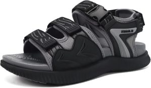 KuaiLu Mens Arch Support Hiking Sandals Orthopedic Athletic Walking Sandles